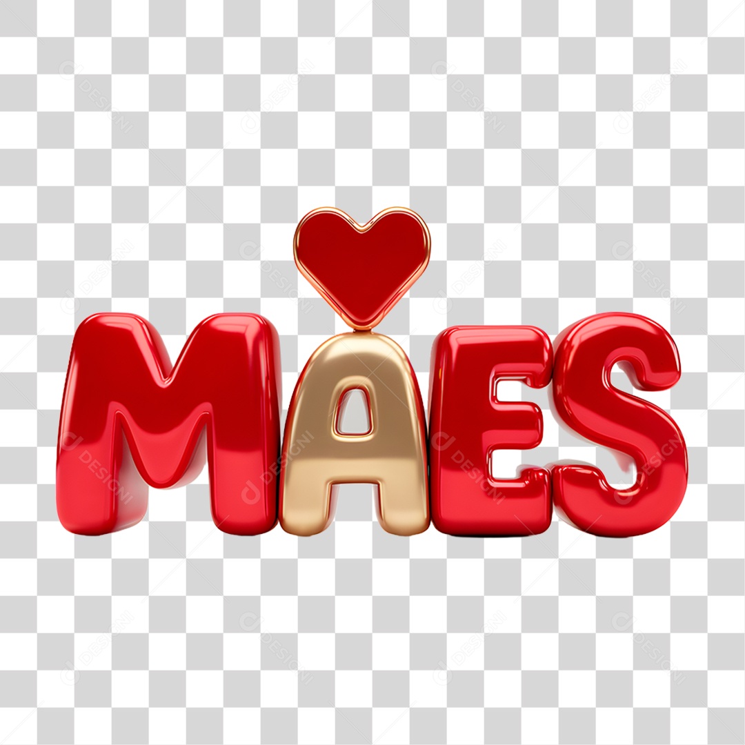 Selo 3D Mães PNG Transparente