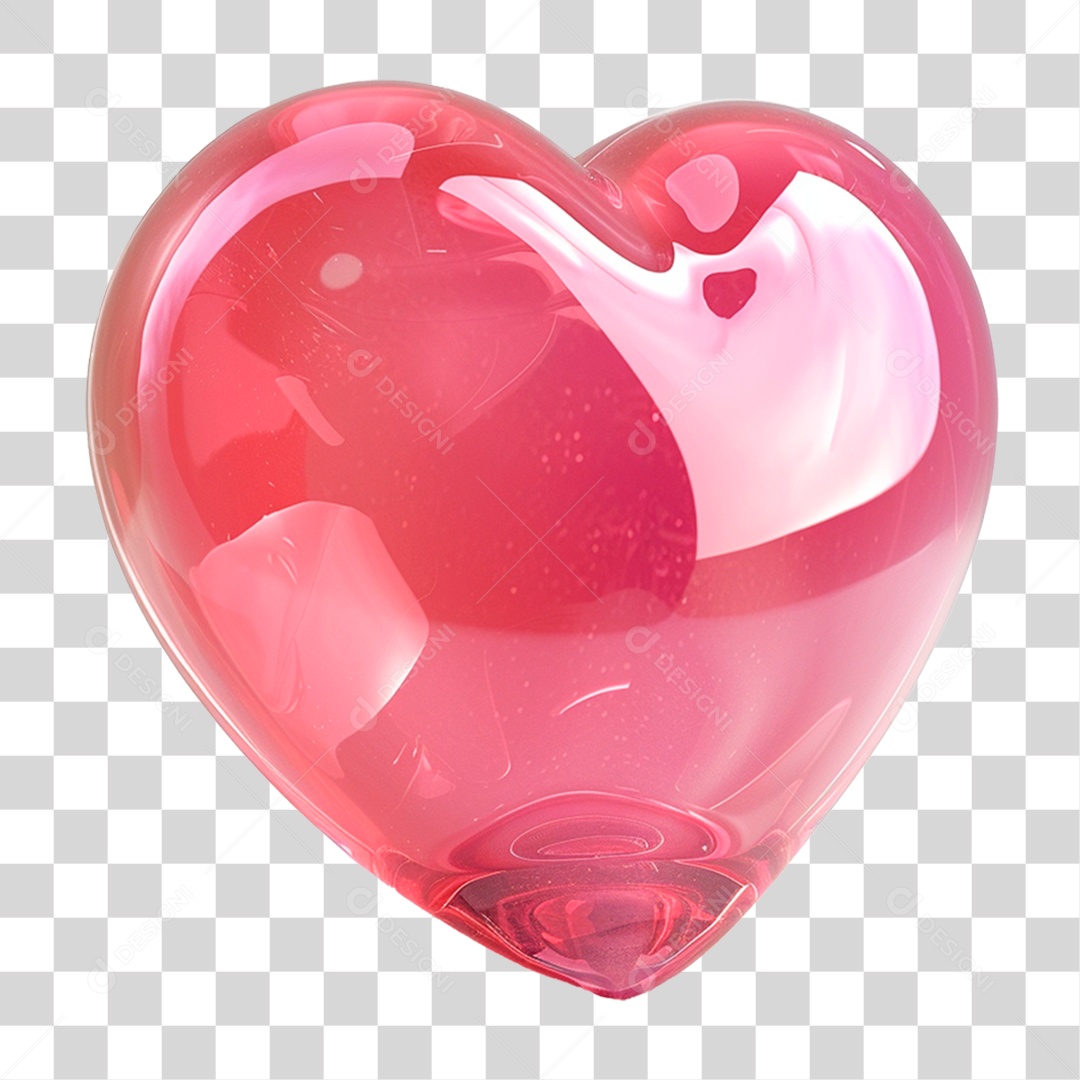 Coração Rosa PNG Transparente