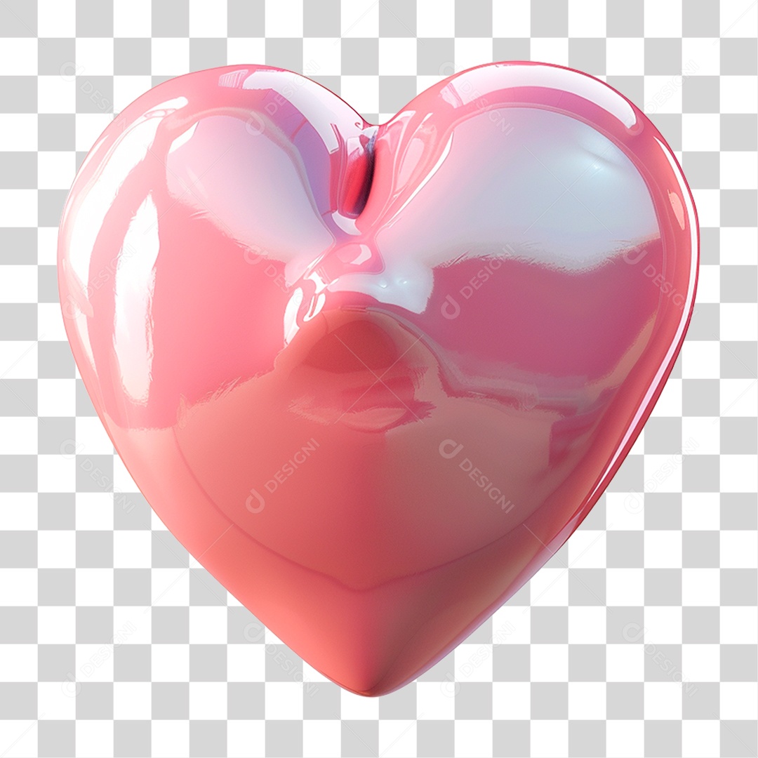 Coração Rosa PNG Transparente