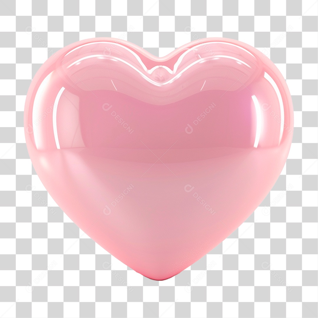 Coração Rosa PNG Transparente