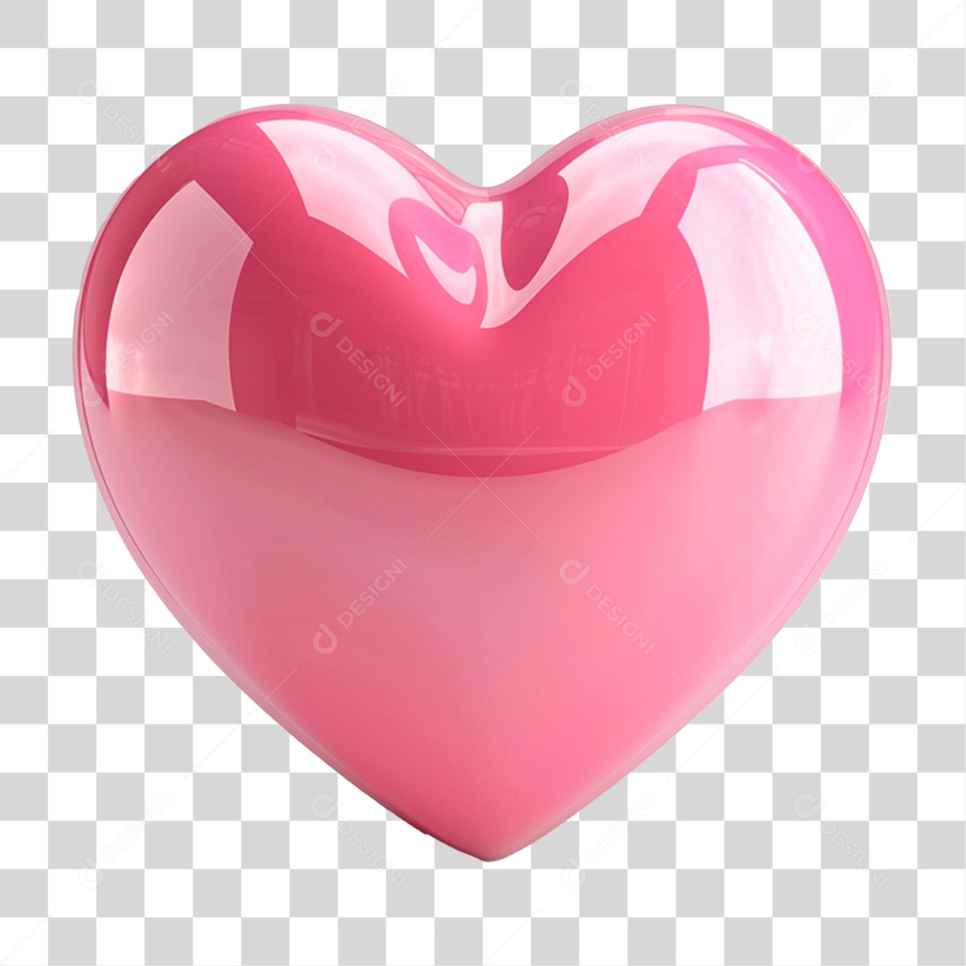 Coração Rosa PNG Transparente