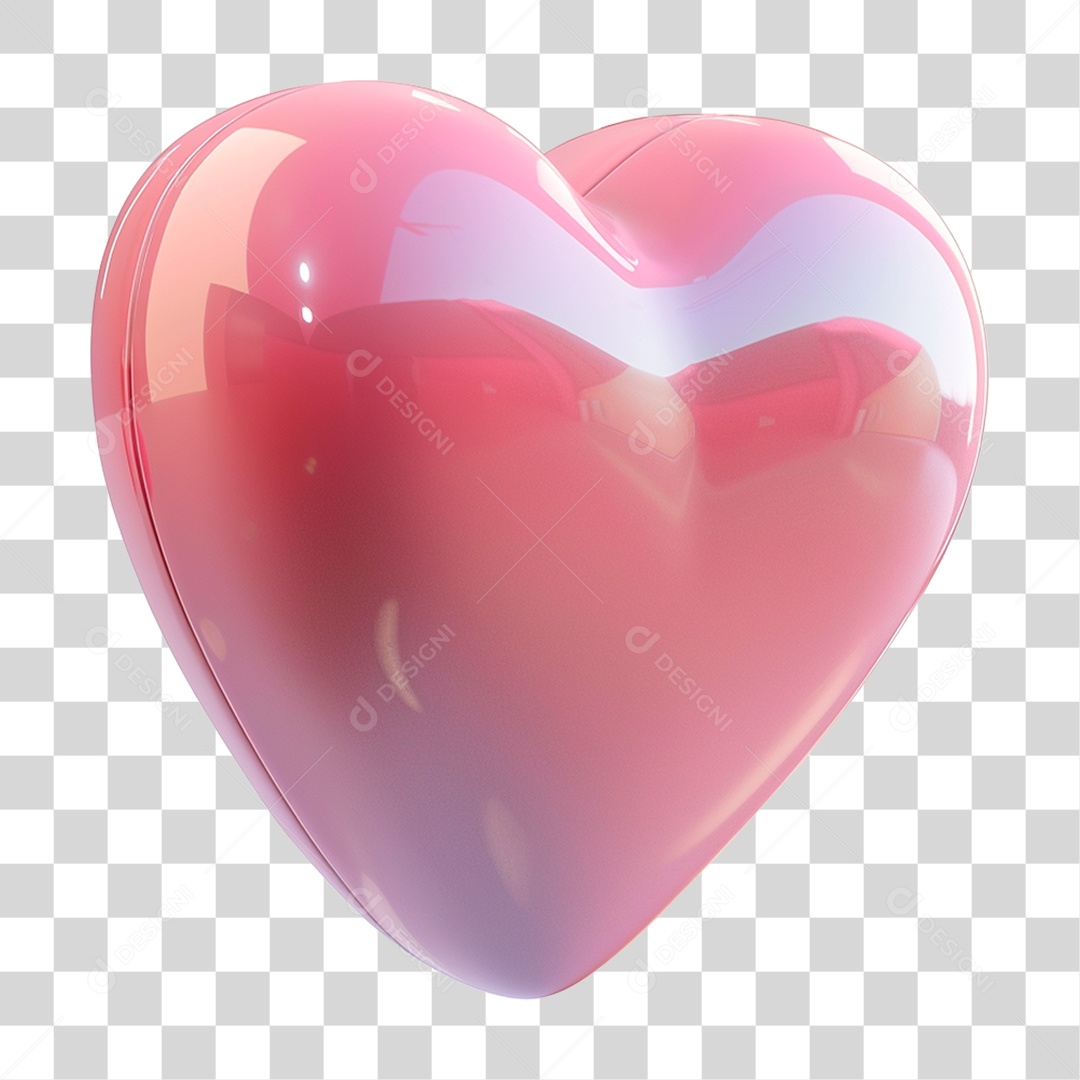 Coração Rosa PNG Transparente