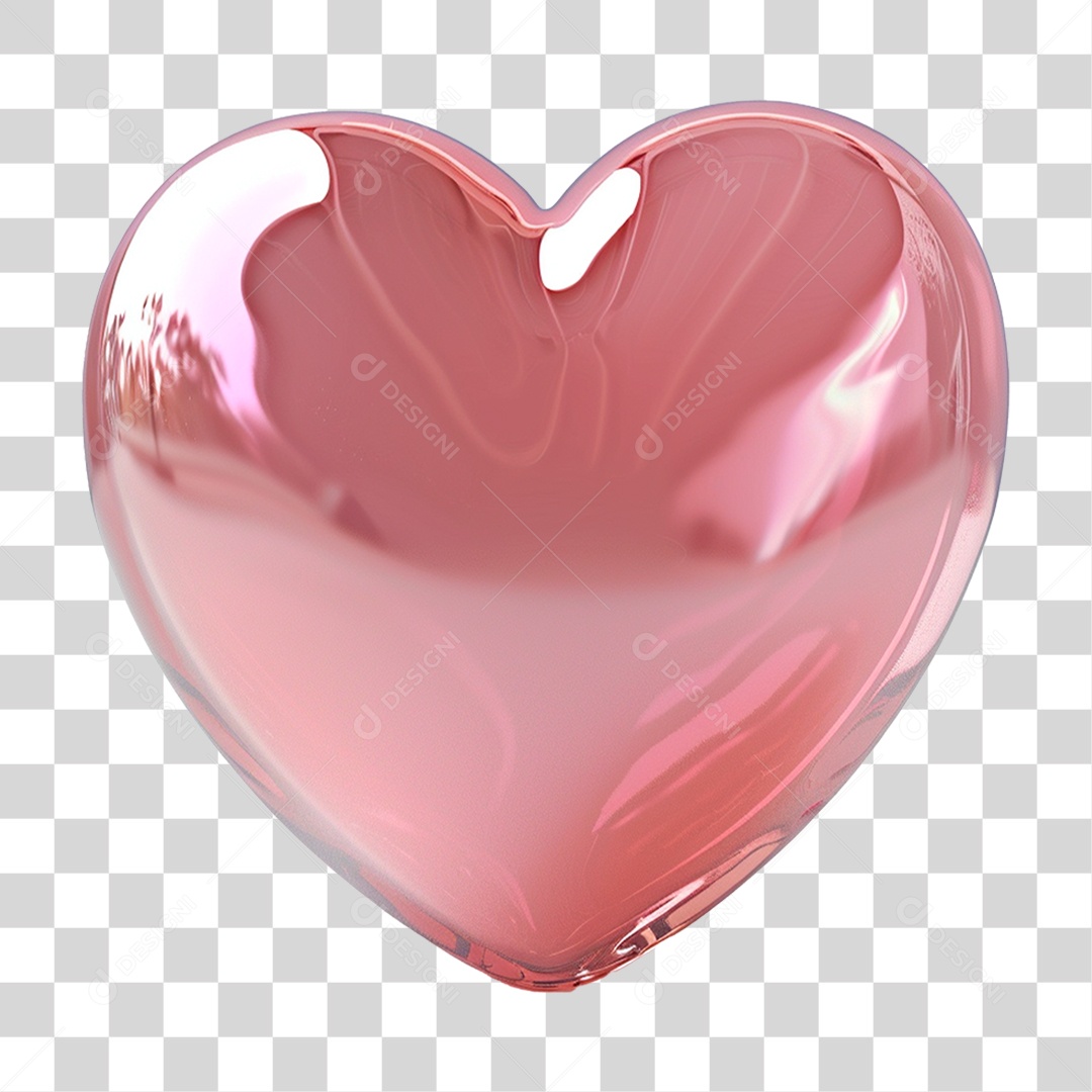 Coração Rosa PNG Transparente