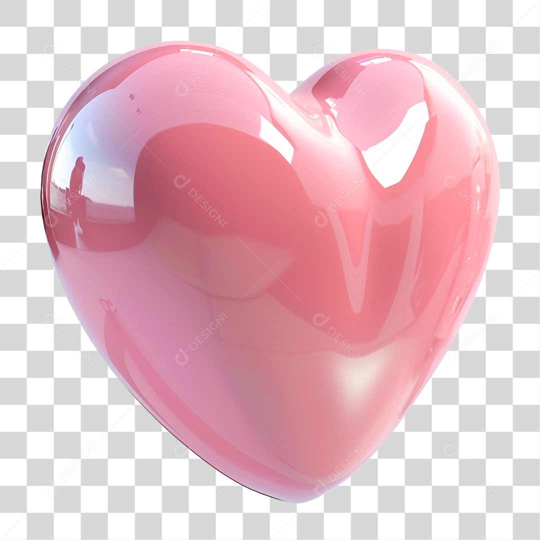 Coração Rosa PNG Transparente