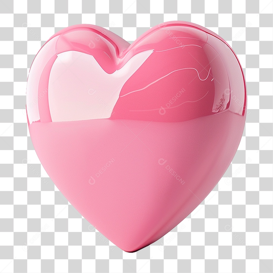 Coração Rosa PNG Transparente