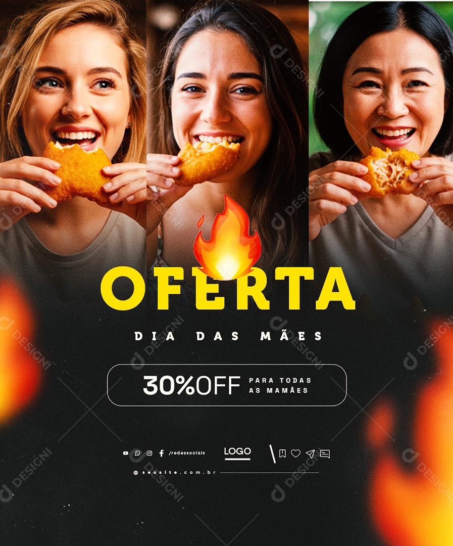 Salgateria Oferta Dia das Mães Social Media PSD Editável