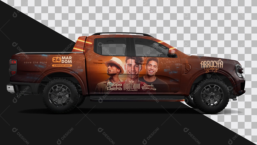 Mockup Caminhonete PSD Editável