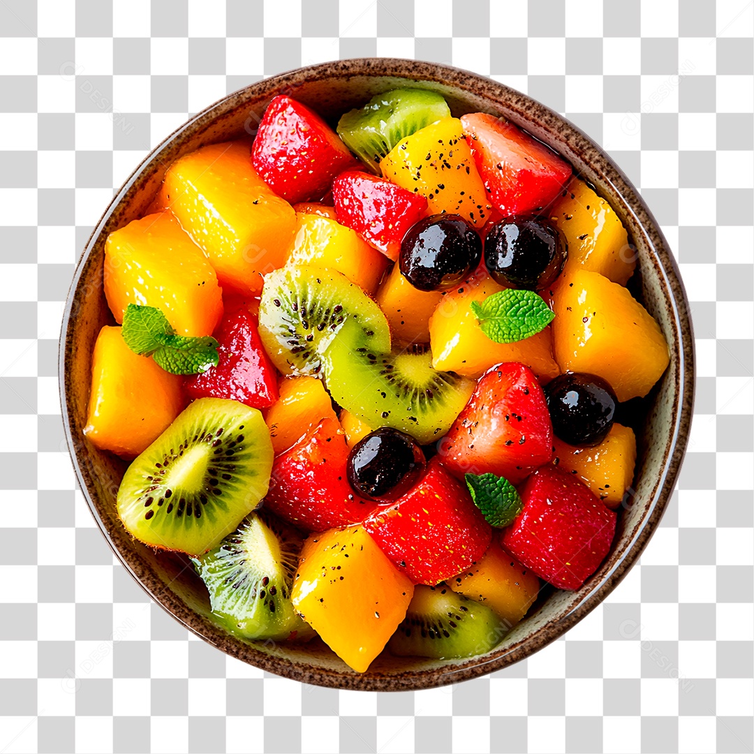 Tigela de Frutas PNG Transparente