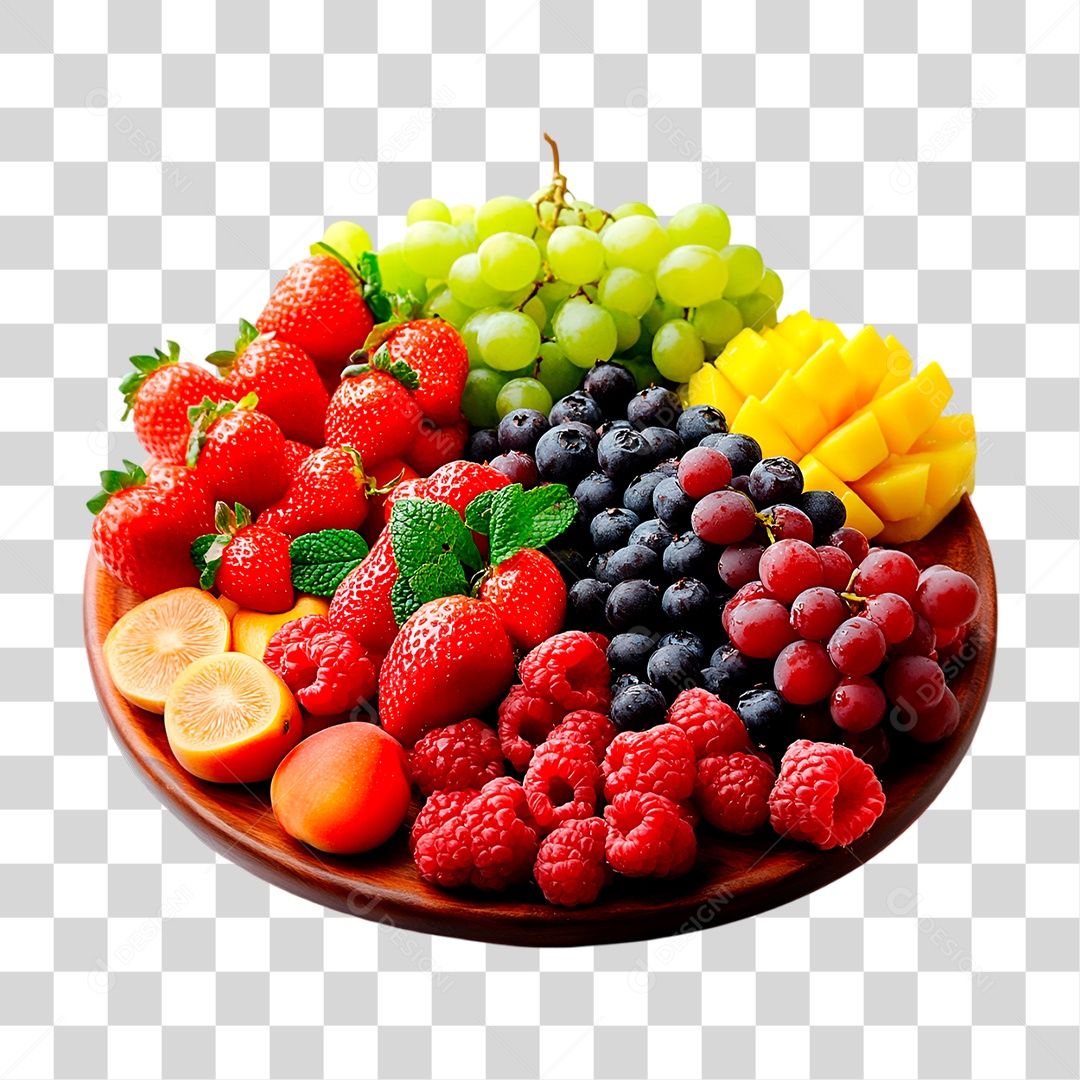 Prato de Frutas PNG Transparente