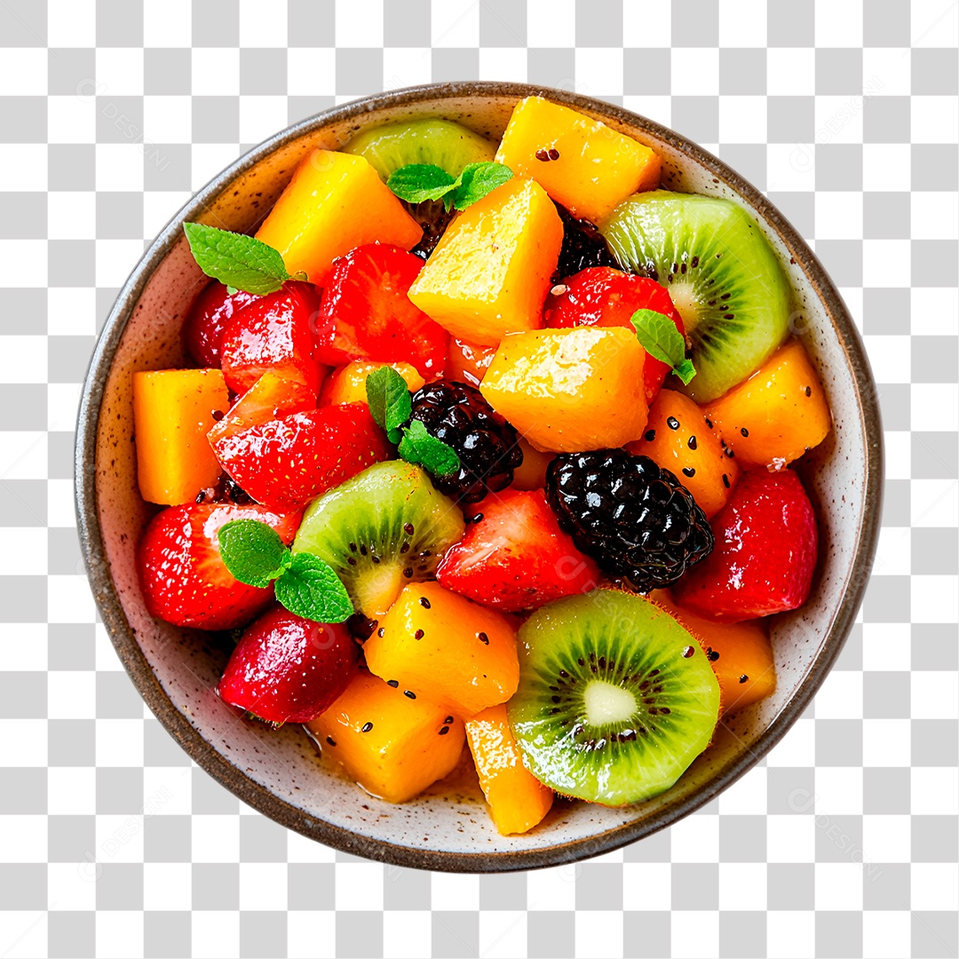 Tigela de Frutas PNG Transparente