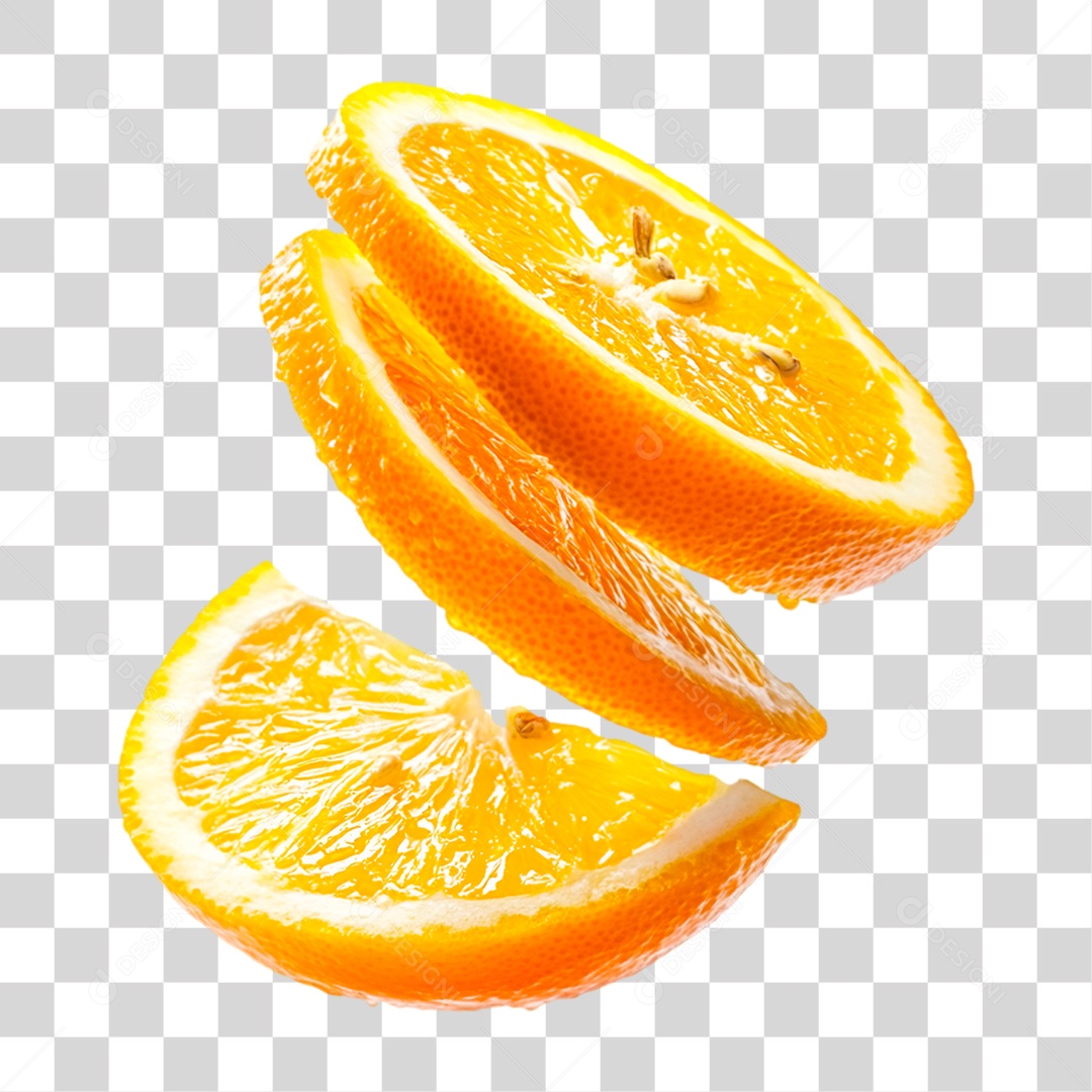 Laranja Fatiada PNG Transparente