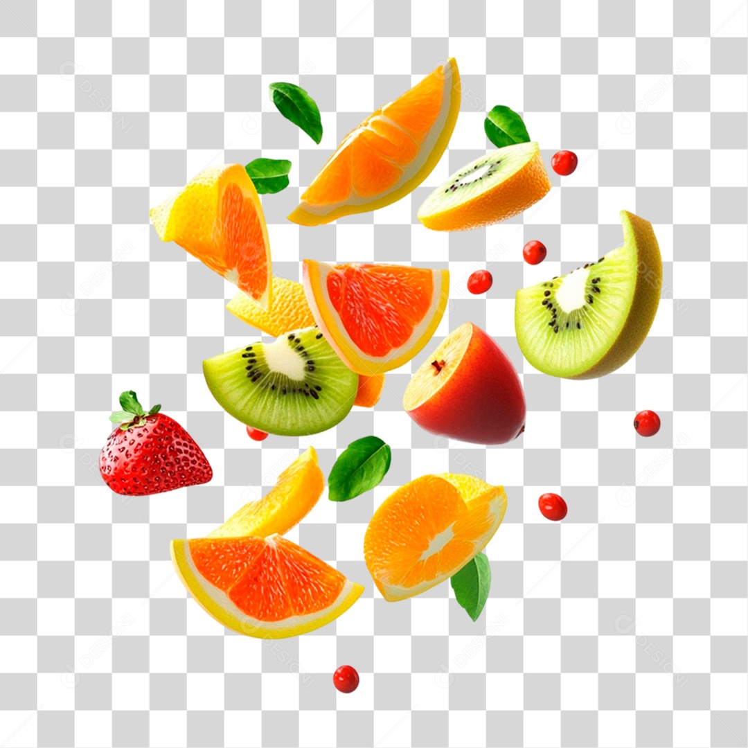Splash de Frutas PNG Transparente