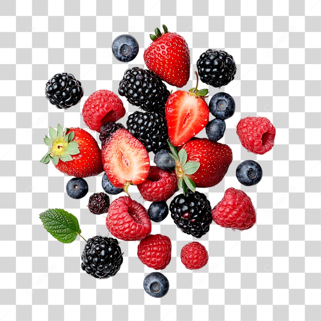 Splash de Frutas PNG Transparente