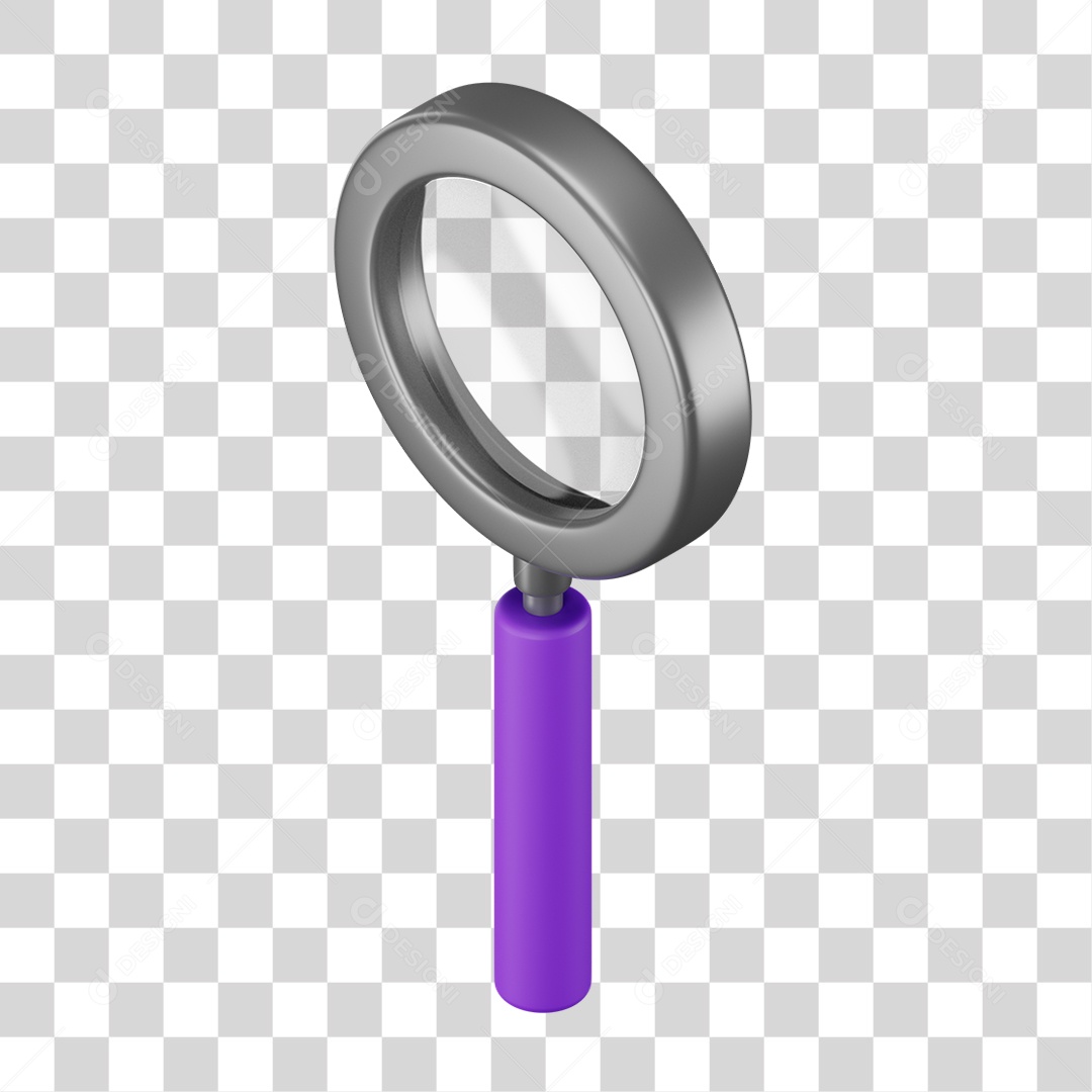 Lupa Metálica PNG Transparente