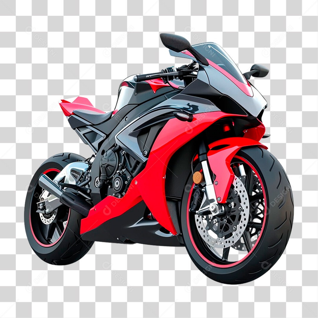 Moto Esportiva PNG Transparente