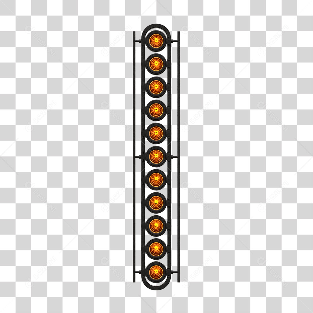 Painel de Metal com Led PNG Transparente