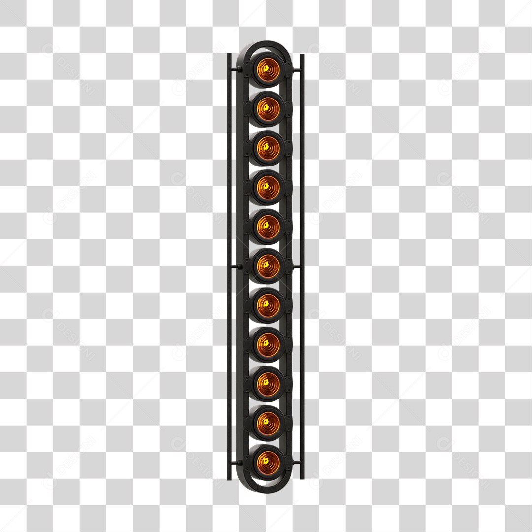 Painel de Metal com Led PNG Transparente