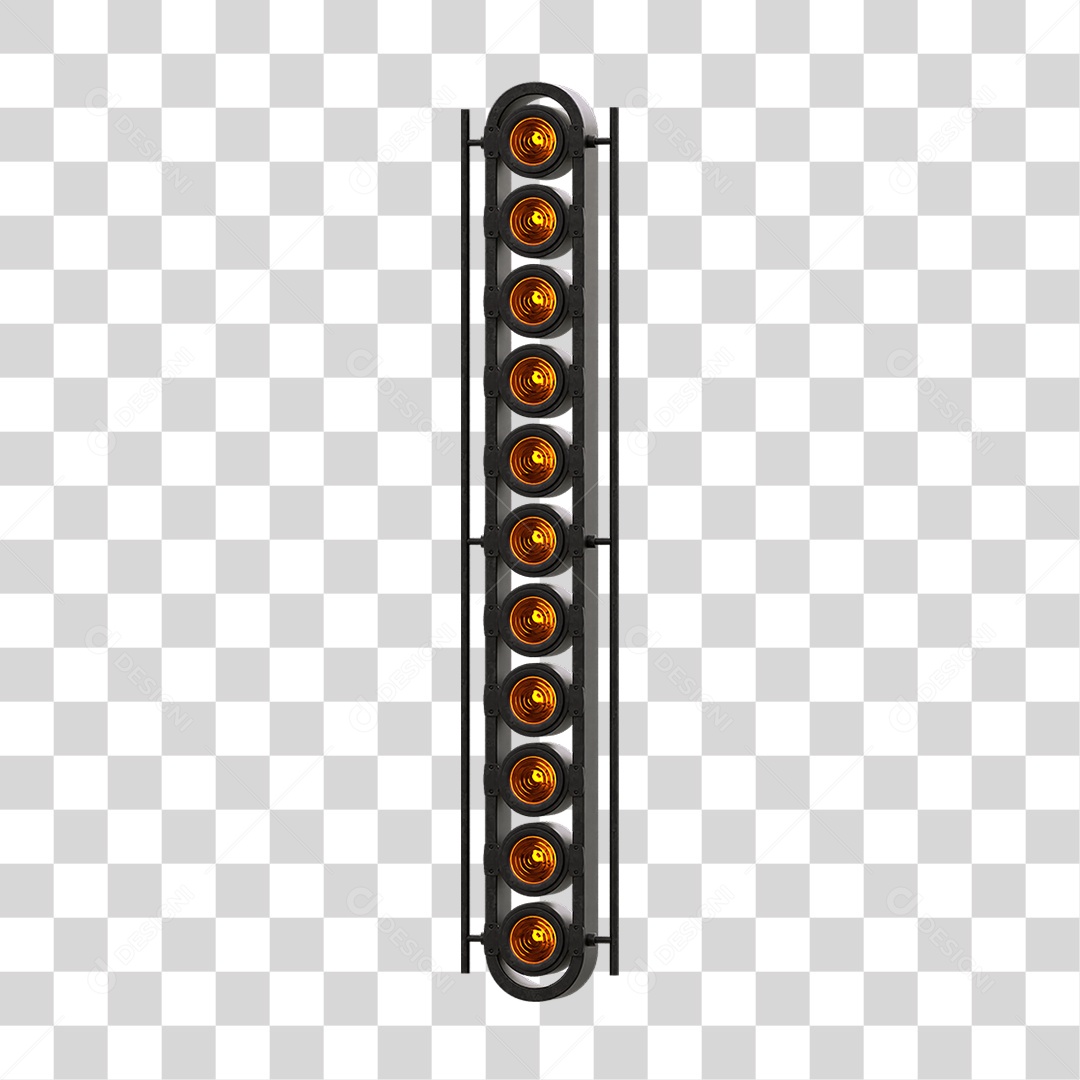 Painel de Metal com Led PNG Transparente