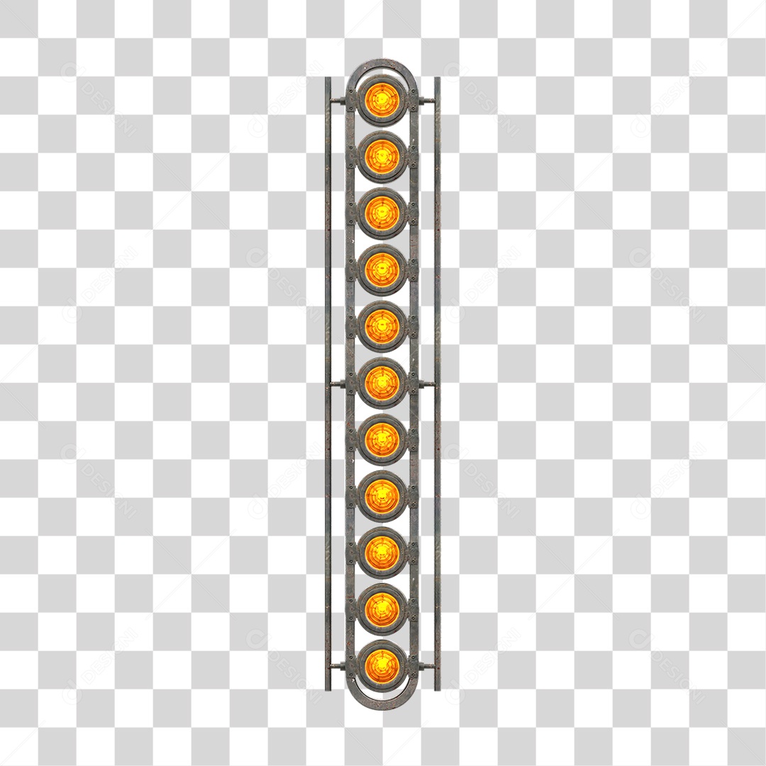 Painel de Metal com Led PNG Transparente