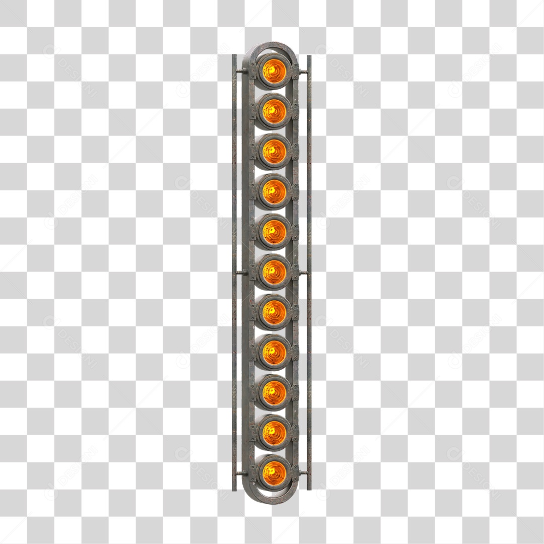 Painel de Metal com Led PNG Transparente