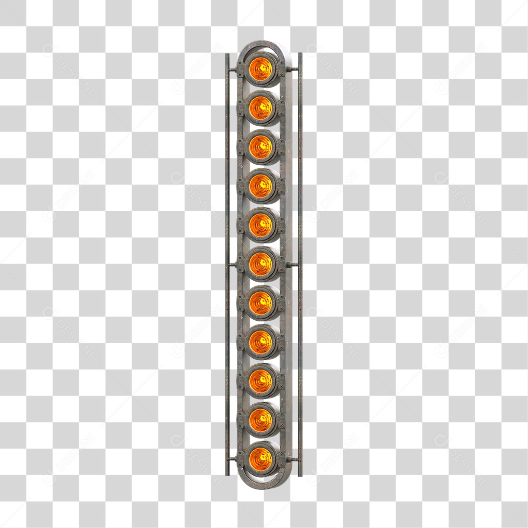 Painel de Metal com Led PNG Transparente