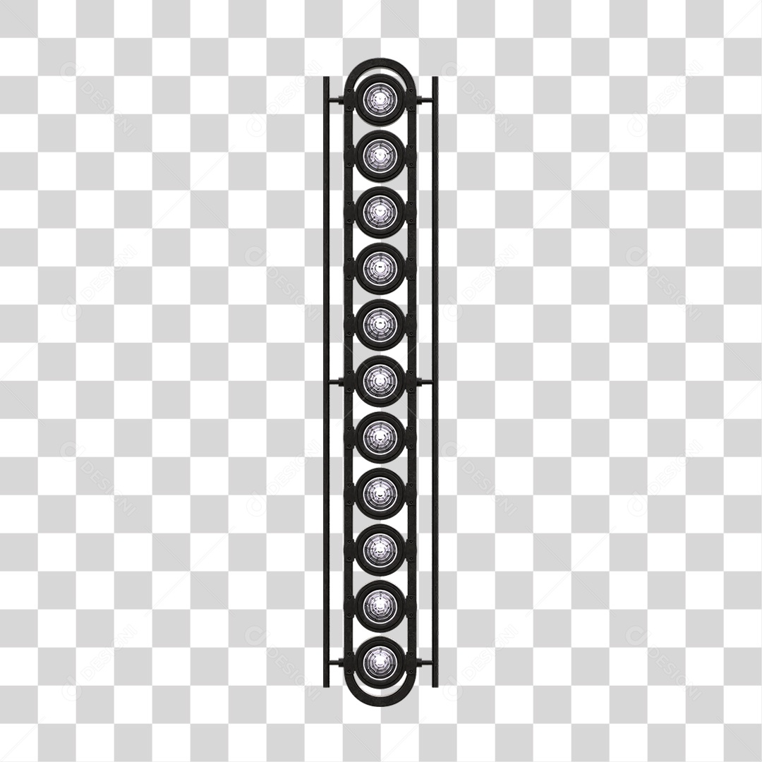 Painel de Metal com Led PNG Transparente