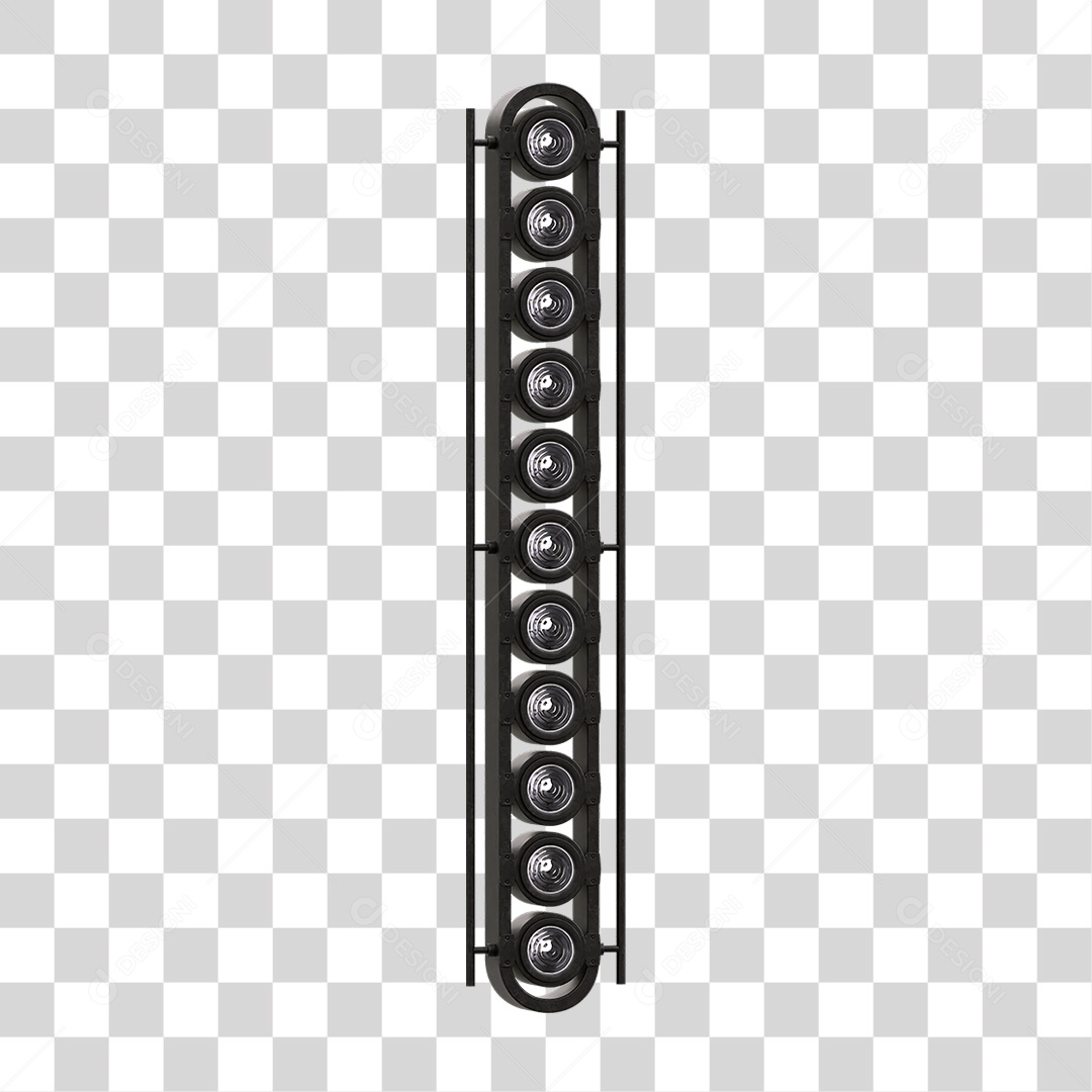 Painel de Metal com Led PNG Transparente