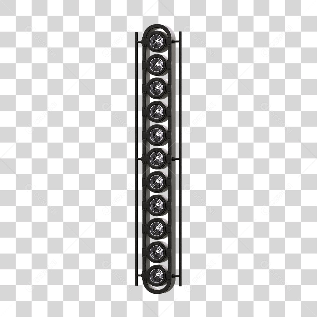 Painel de Metal com Led PNG Transparente