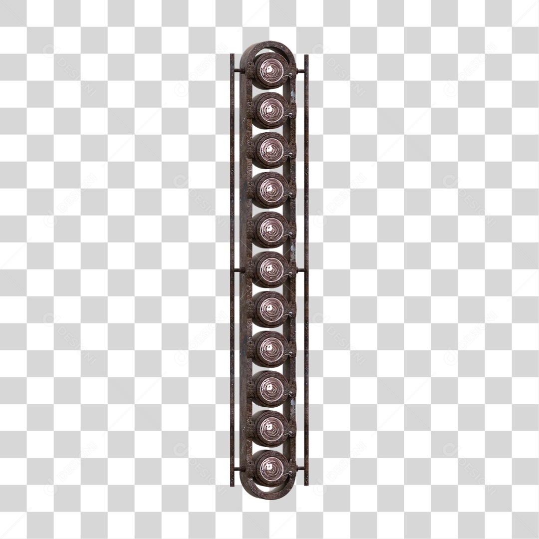 Painel de Metal com Led PNG Transparente