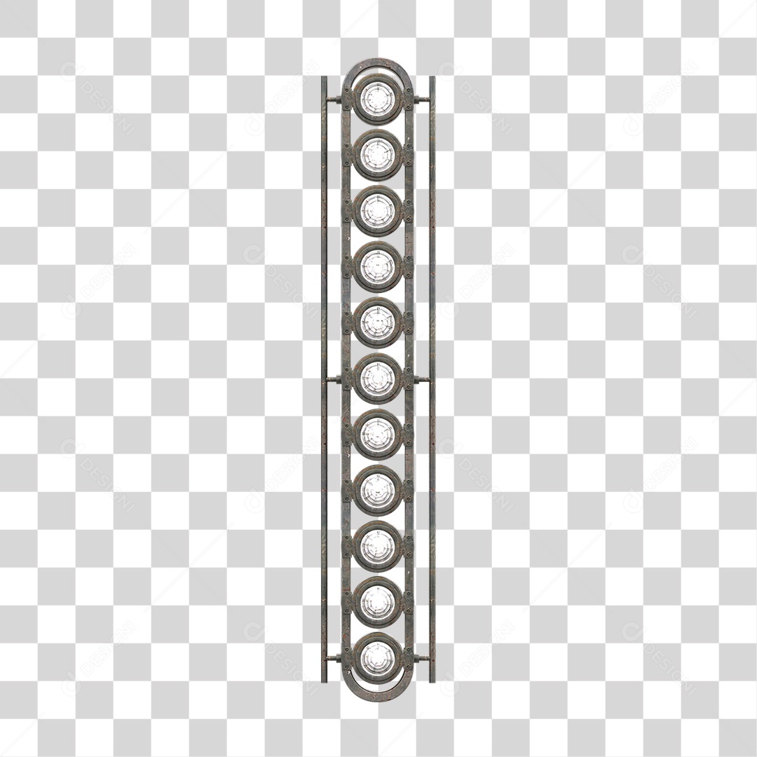 Painel de Metal com Led PNG Transparente