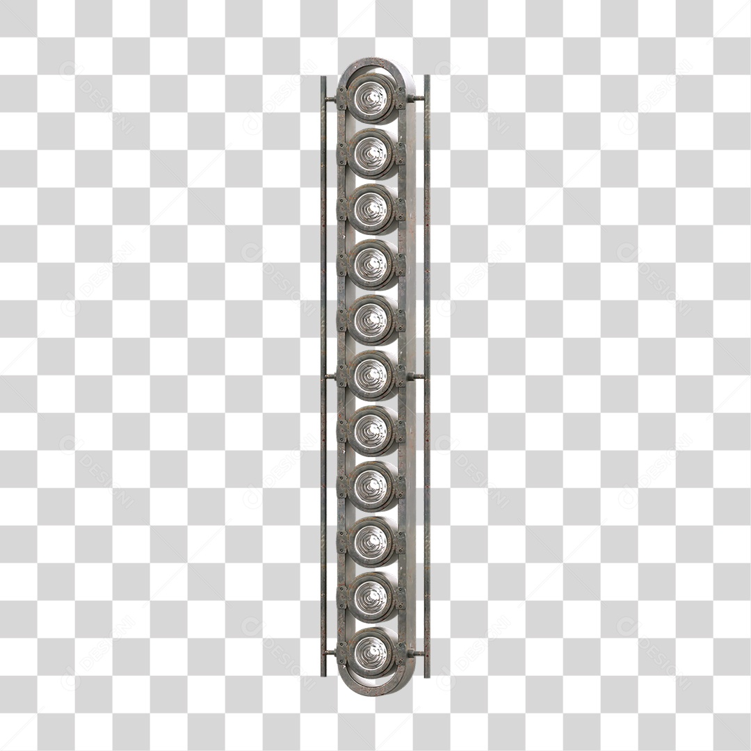 Painel de Metal com Led PNG Transparente