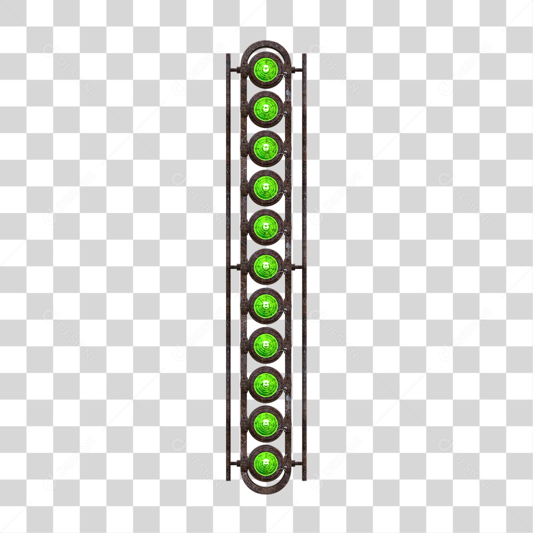 Painel de Metal com Led PNG Transparente