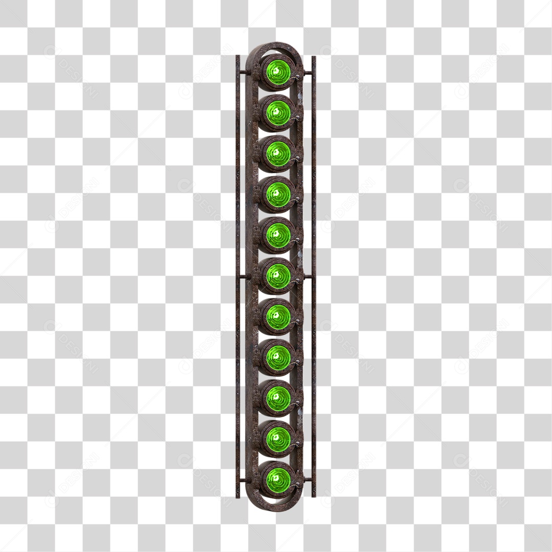 Metal Panel with Transparent PNG Led