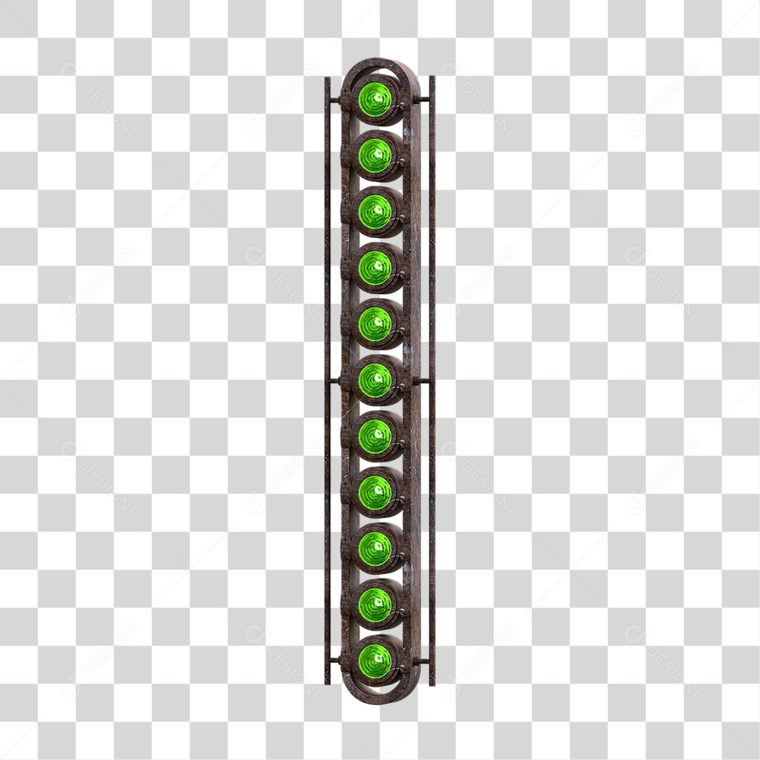 Painel de Metal com Led PNG Transparente