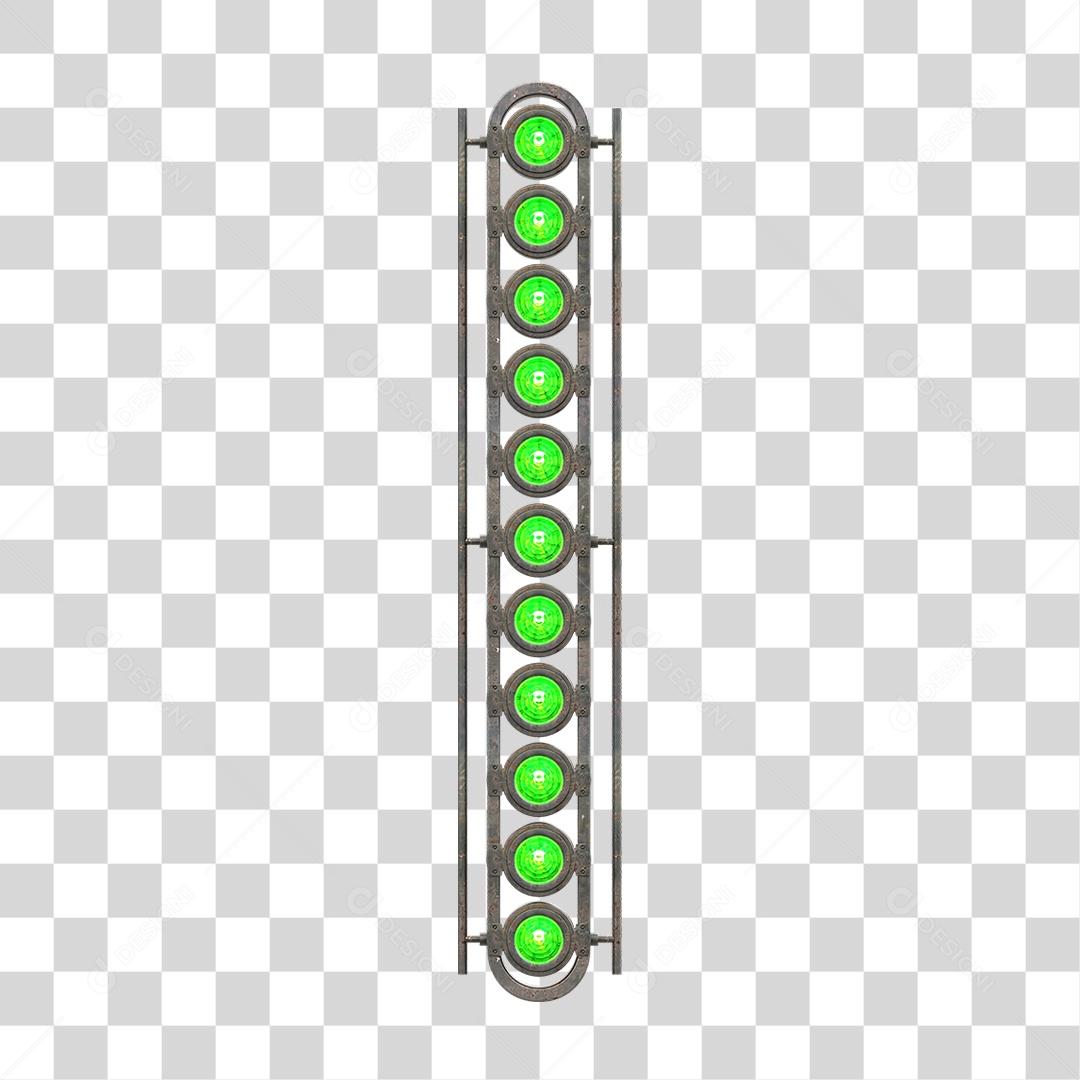 Painel de Metal com Led PNG Transparente