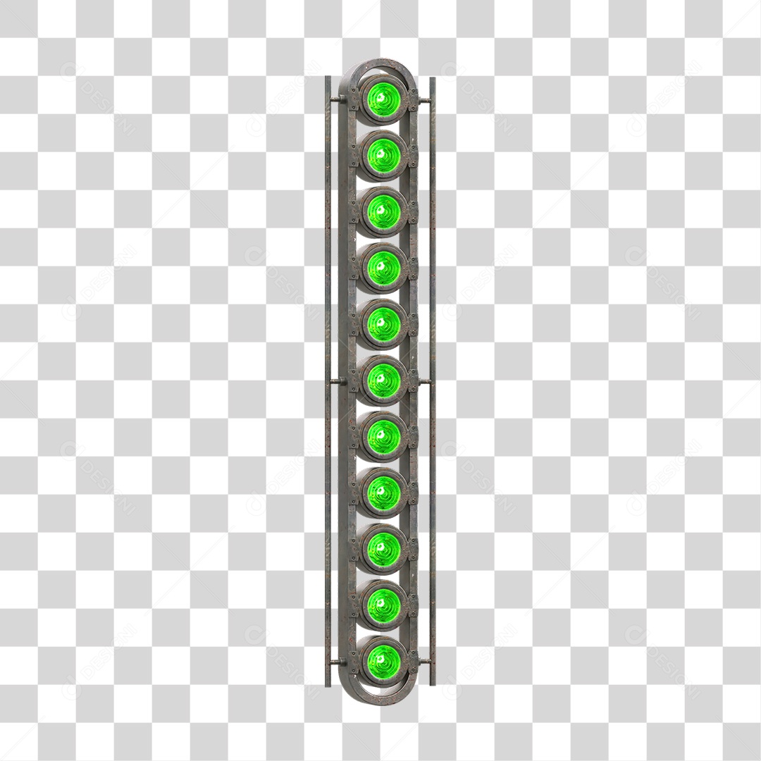 Painel de Metal com Led PNG Transparente