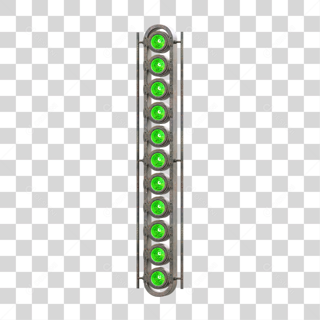 Painel de Metal com Led PNG Transparente