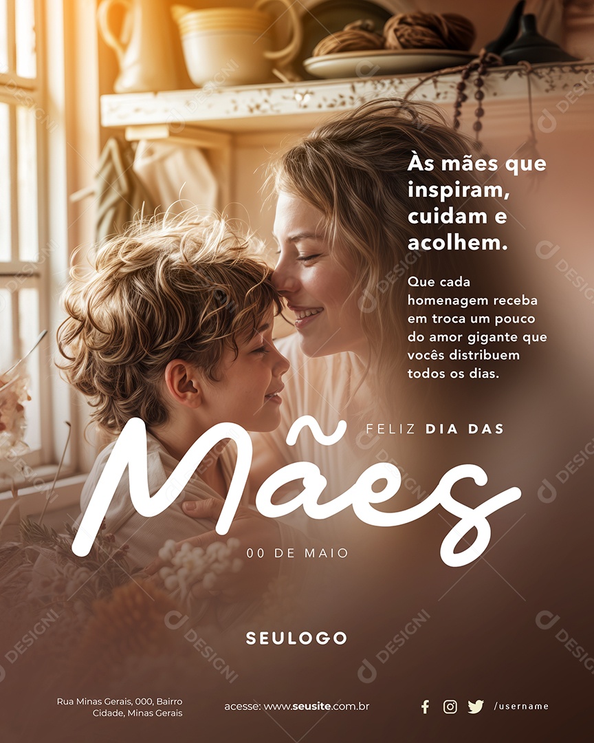 Feliz Dia Das Mães 12 de Maio Social Media PSD Editável