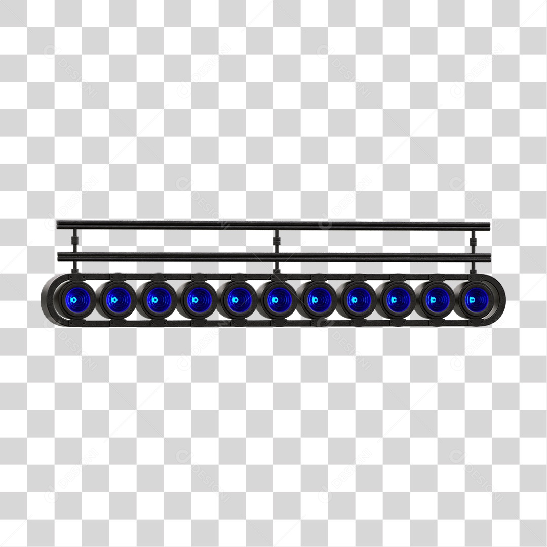 Painel de Metal com Led PNG Transparente