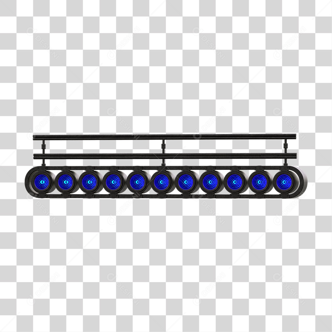 Painel de Metal com Led PNG Transparente