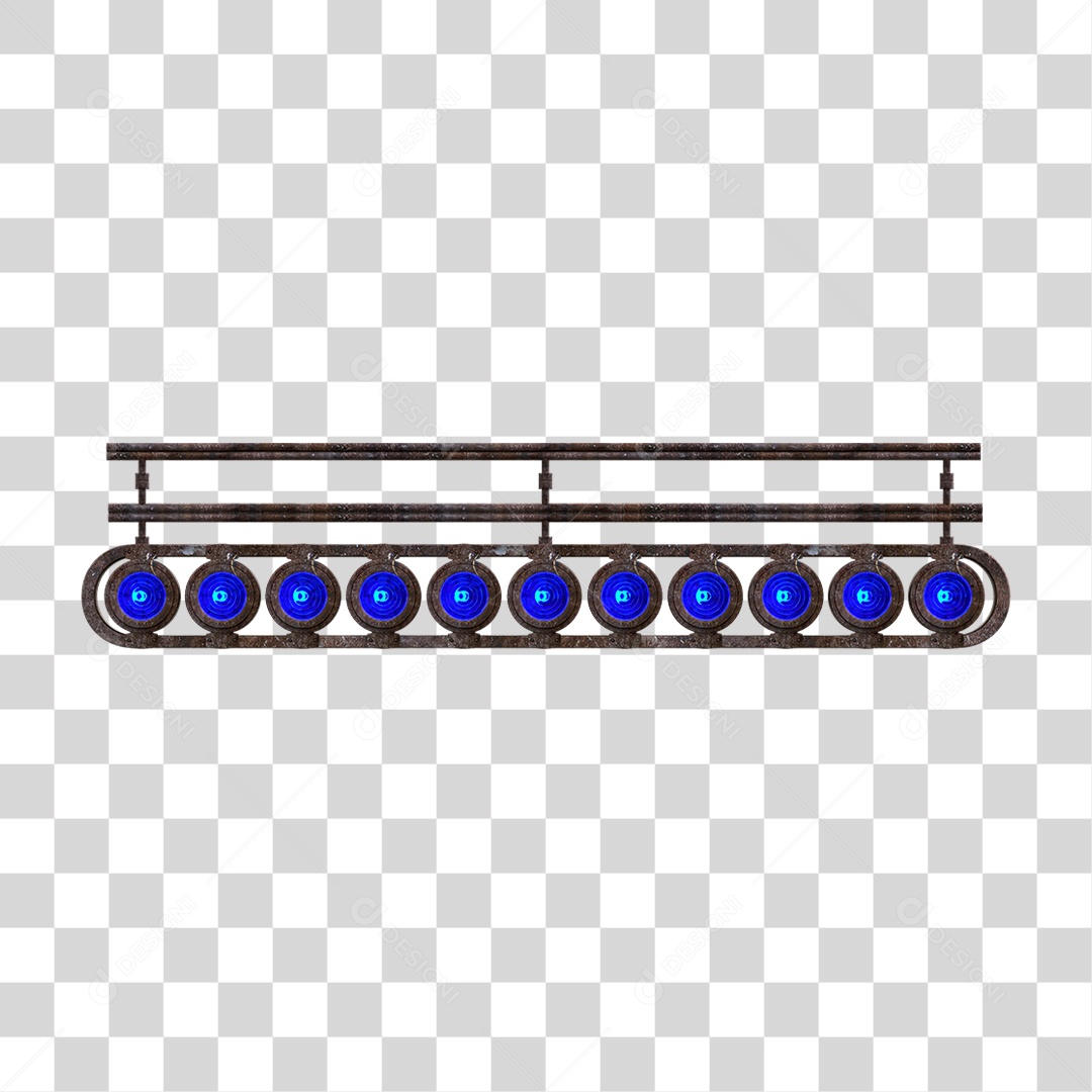 Painel de Metal com Led PNG Transparente