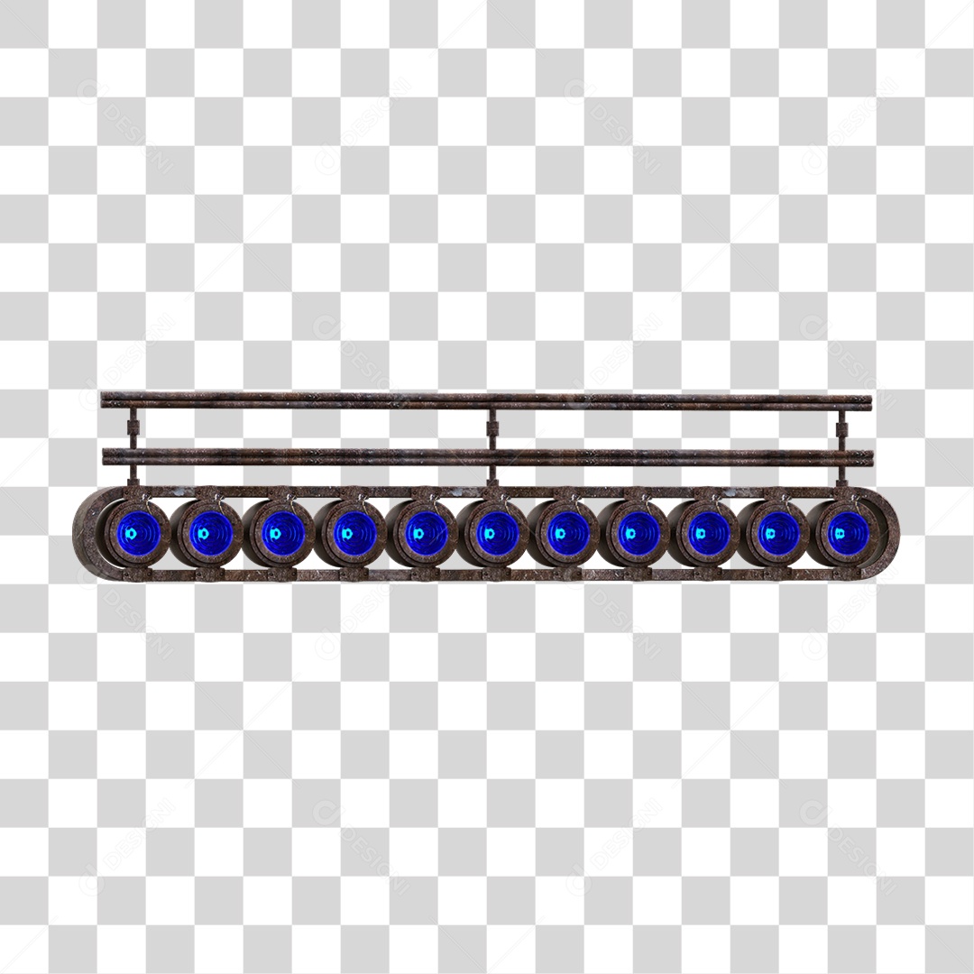 Painel de Metal com Led PNG Transparente