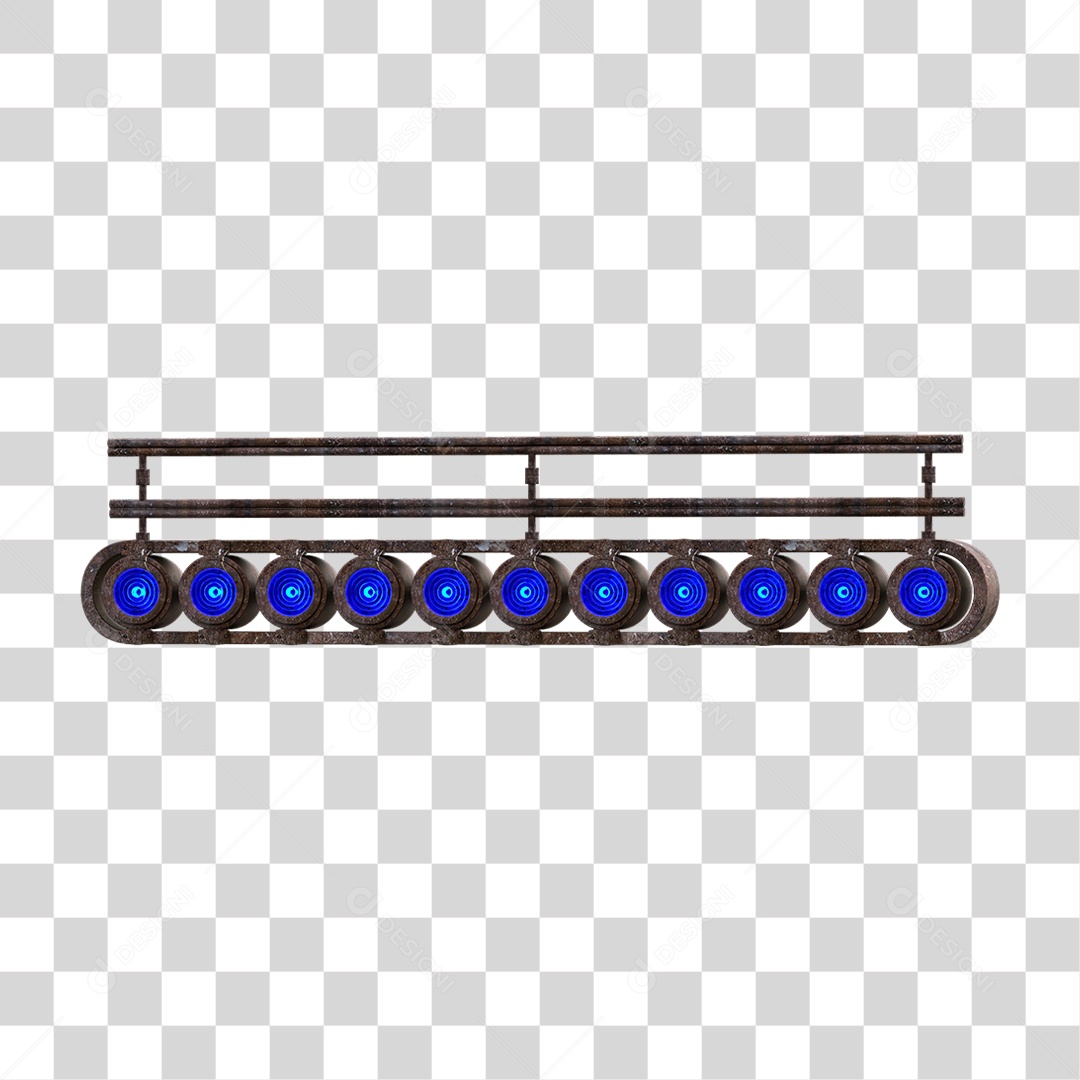 Painel de Metal com Led PNG Transparente