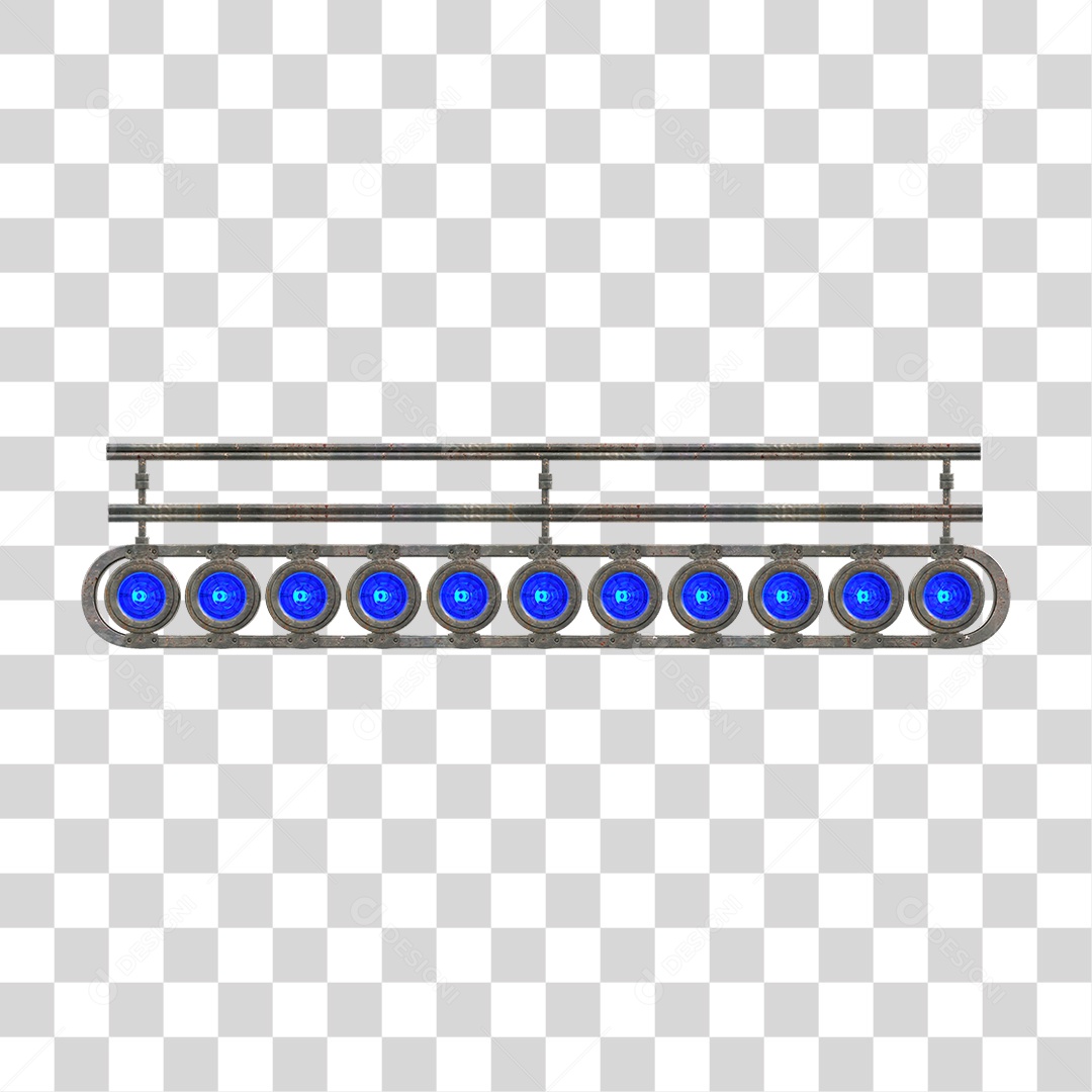 Painel de Metal com Led PNG Transparente