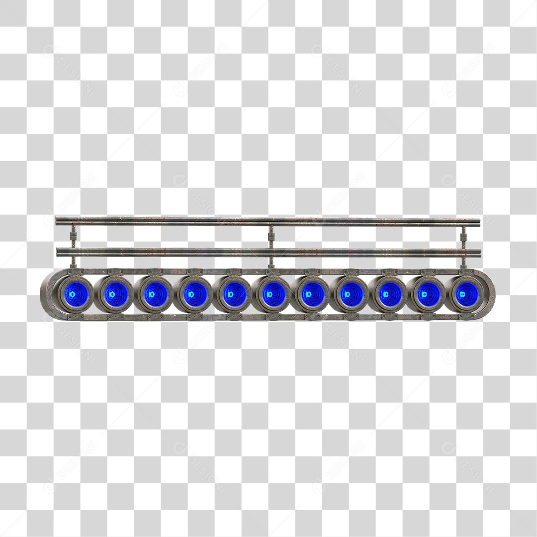 Painel de Metal com Led PNG Transparente