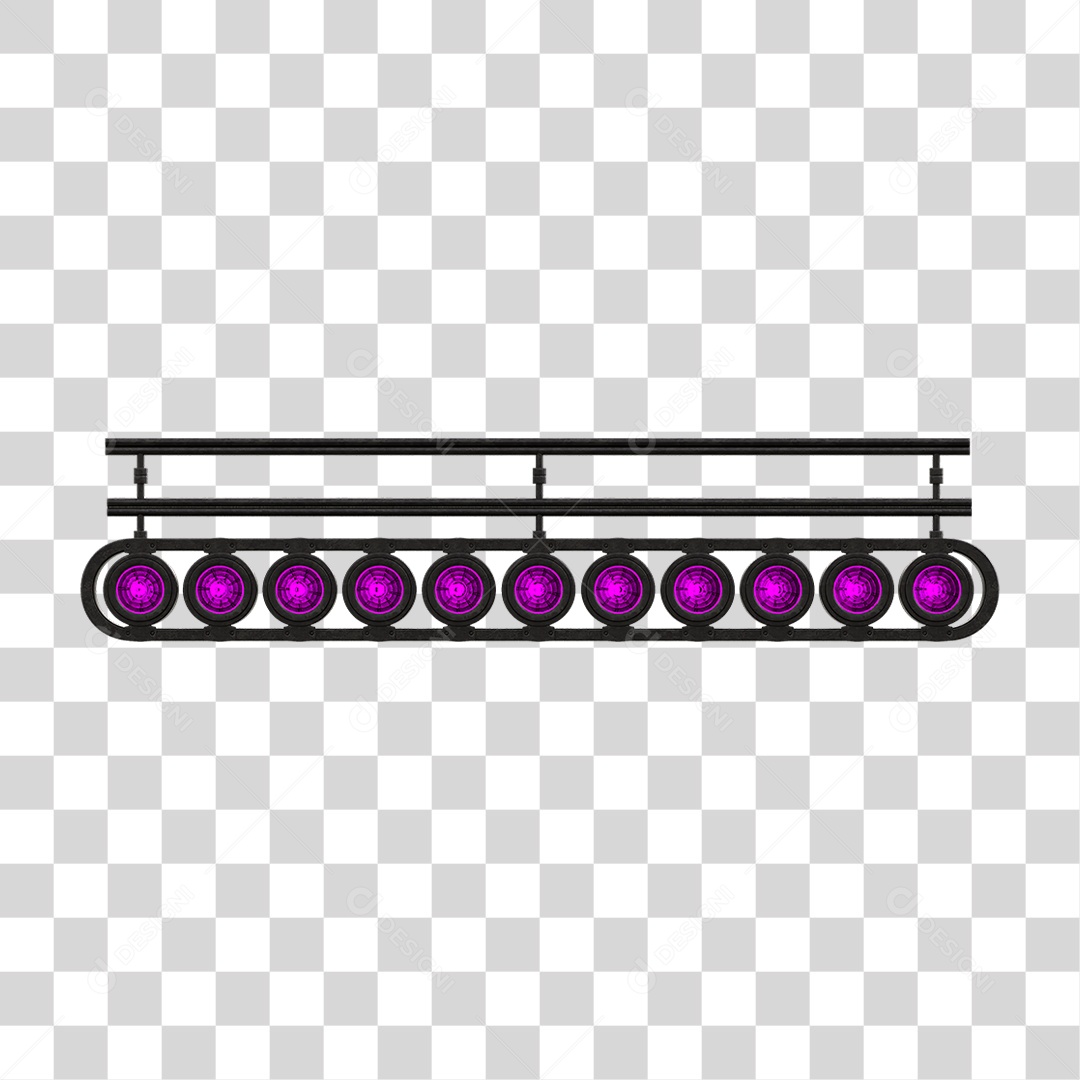 Painel de Metal com Led PNG Transparente