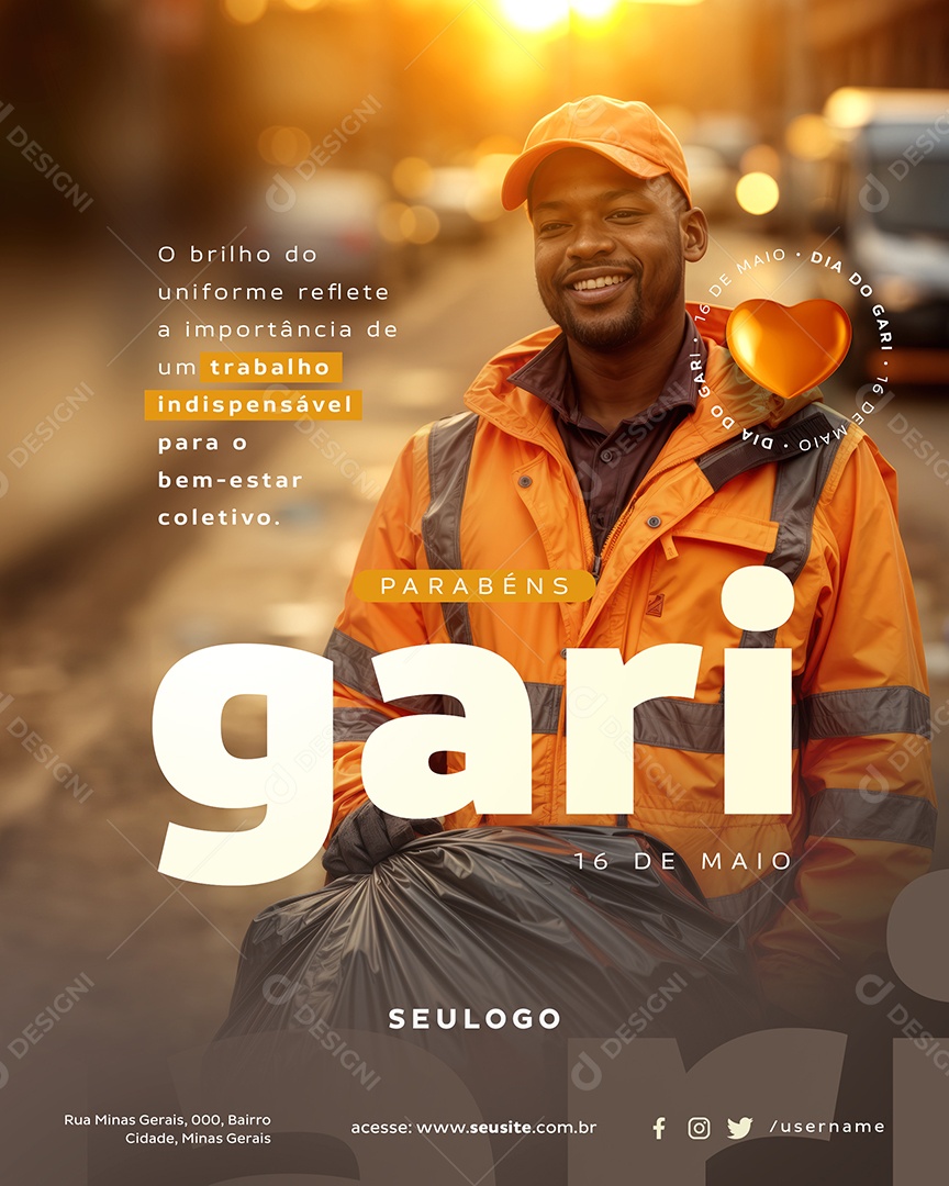 Dia Do Gari 16 de Maio Social Media PSD Editável