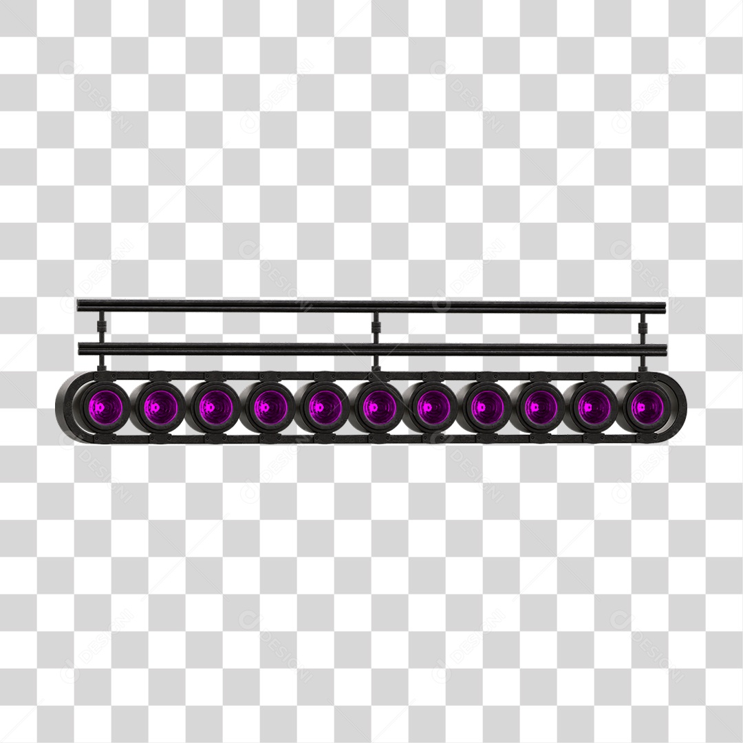 Painel de Metal com Led PNG Transparente