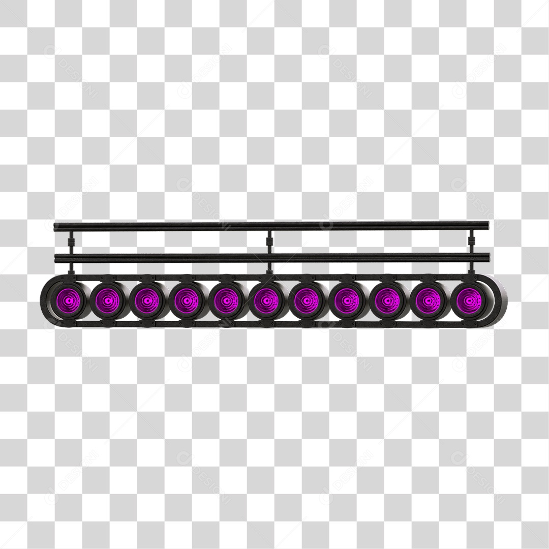 Painel de Metal com Led PNG Transparente