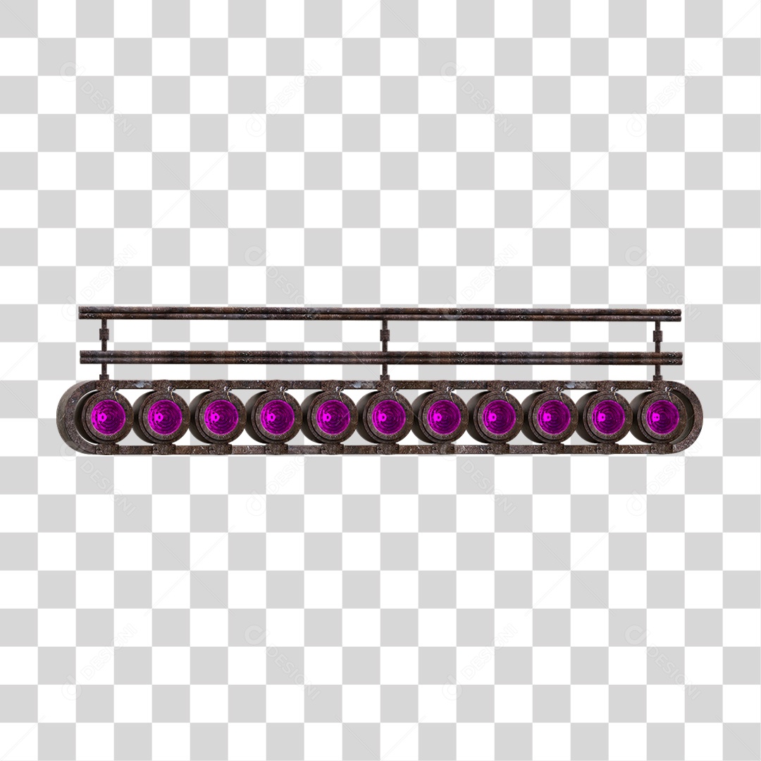 Painel de Metal com Led PNG Transparente